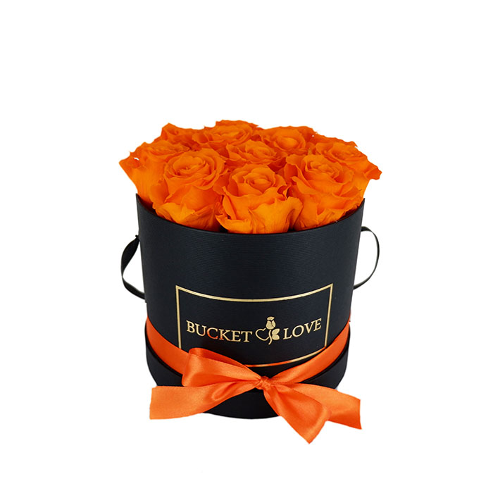 Dawn of orange roses orange roses in a circled shape