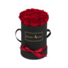Mini red roses in black