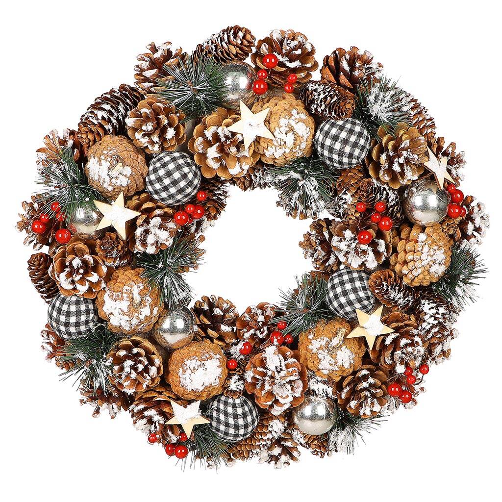 original_gingham-glory-christmas-bauble-wreath Venček